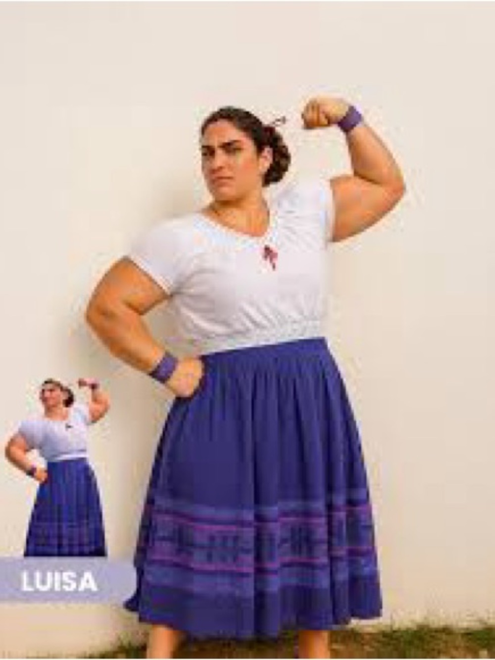 NWT Disney Store Encanto Luisa Madrigal Costume Dress Up Halloween Party size Sm